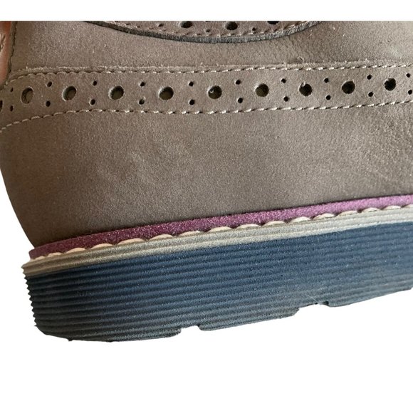 •SOLD•CLARK'S Gray TOR England Leather Wingtip Casual Tie Men's Dress Shoes 8.5M - Picture 7 of 7